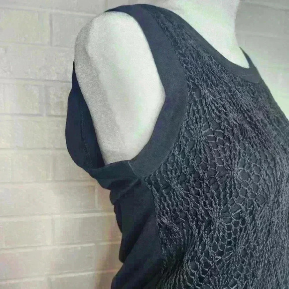 Papermoon stitch fix women's black knit sleeveless blouse size XS - Picture 4 of 7